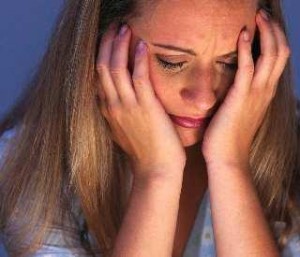Unhappy woman