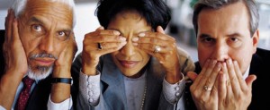 Business communication Hear See Speak no Evil